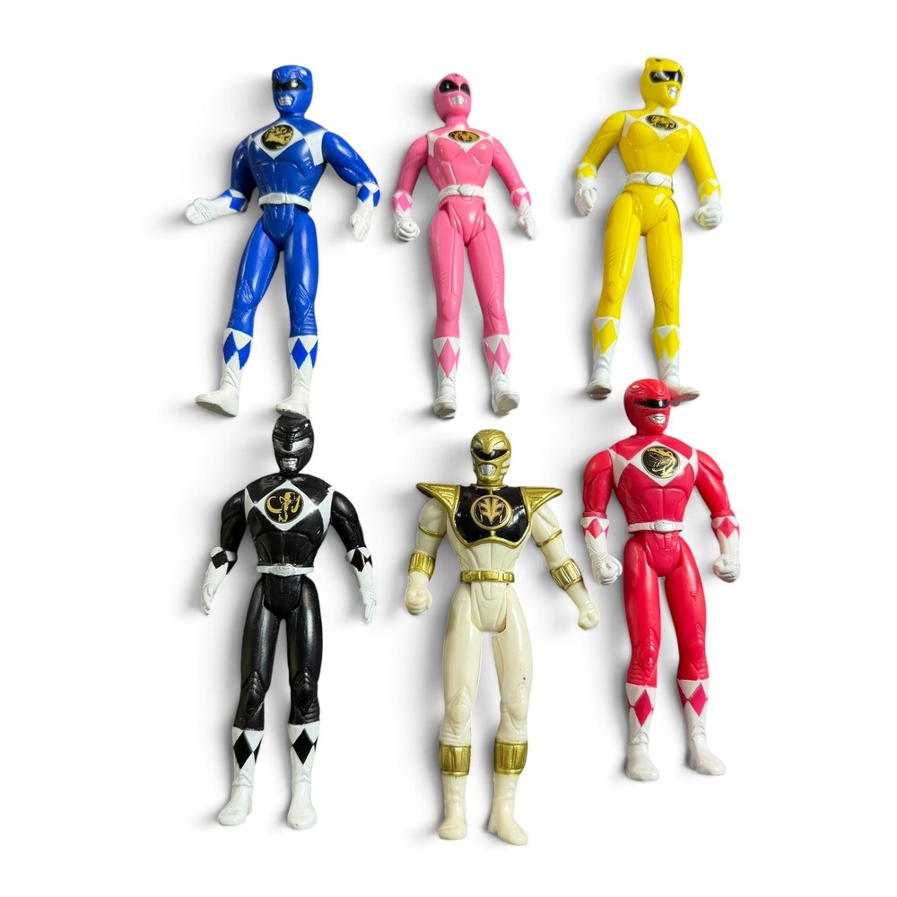 Vintage 1995 Power Rangers Movie Action Figure Lot of 6 Saban Mighty Morphin